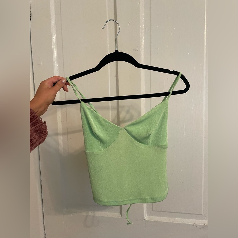 American Threads Green Backless Top